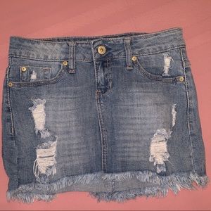 mini jean skirt
